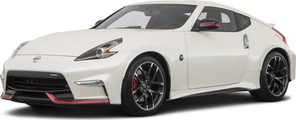 White sports car with black and red accents.